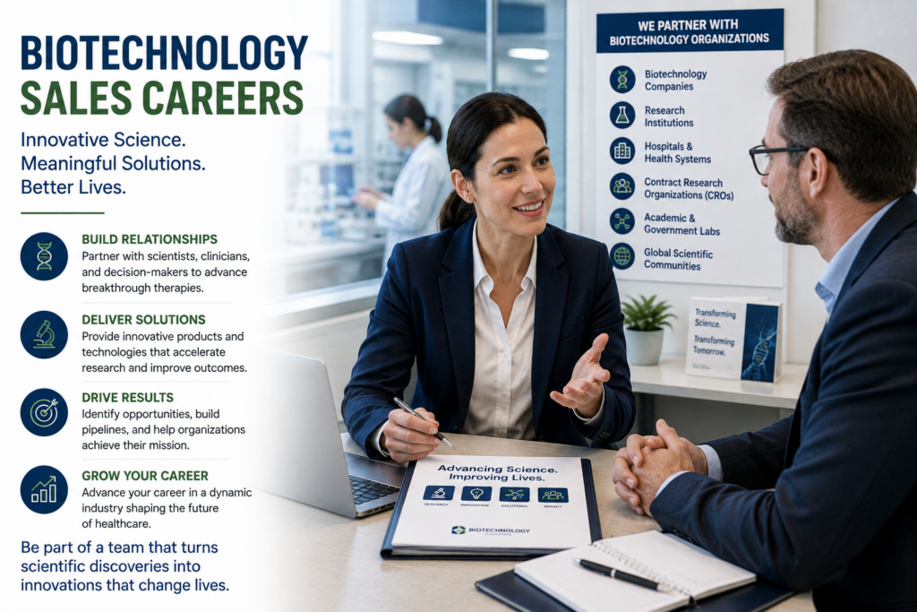 Learn more about Biotechnology Sales Careers
